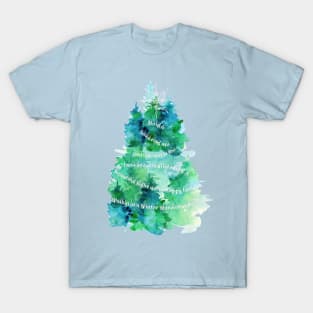 Winter Wonderland Christmas Tree (white) T-Shirt